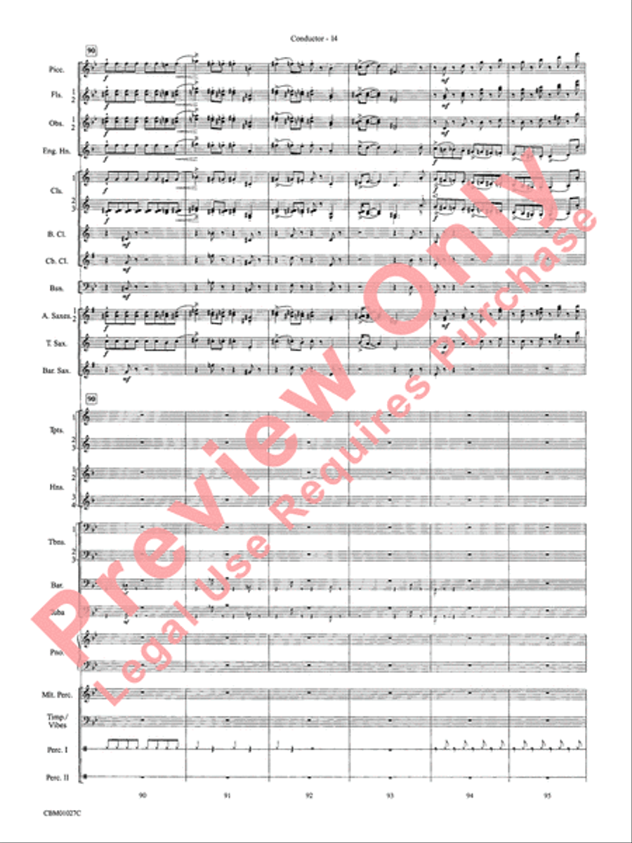 Harry Potter Symphonic Suite Concert Band scores gallery preview page 17