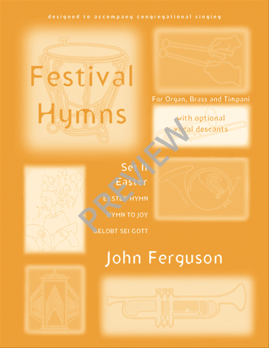 Festival Hymns for Organ, Brass, and Timpani - Volume 2, Easter Trombone scores gallery preview page 2