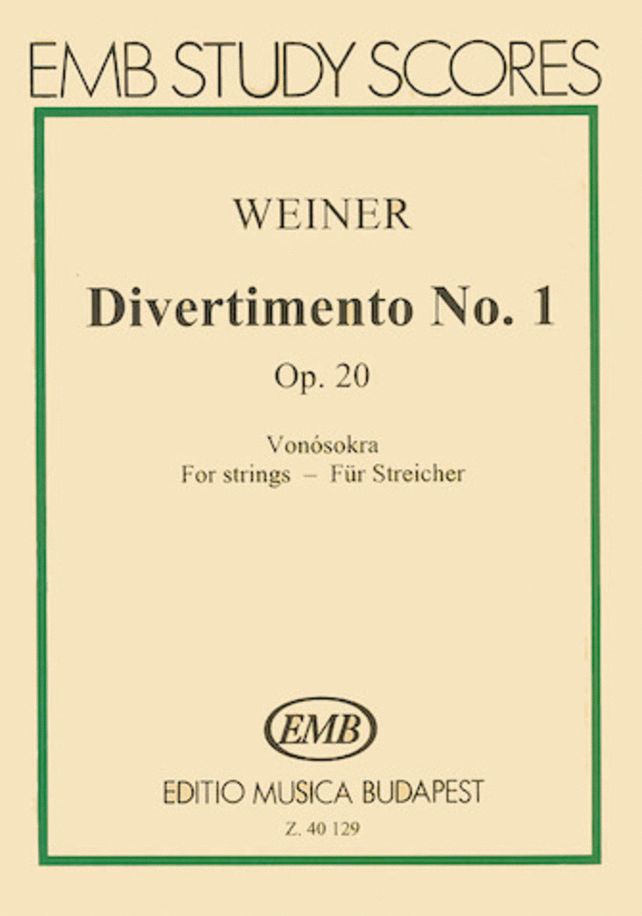 Divertimento No. 1 Op. 20 String Orchestra scores gallery preview page 1