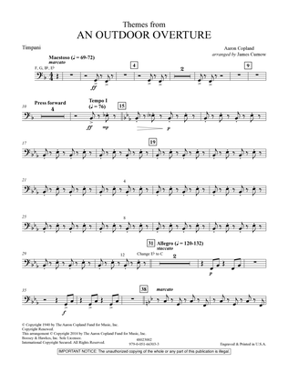 Themes from An Outdoor Overture - Timpani