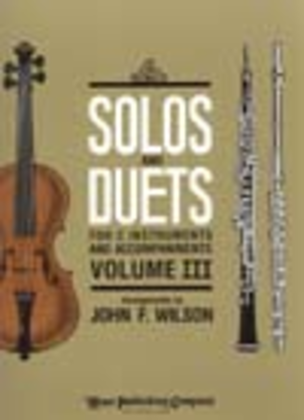 Book cover for Solos and Duets - for C Instruments and Accompaniments (Volume III)