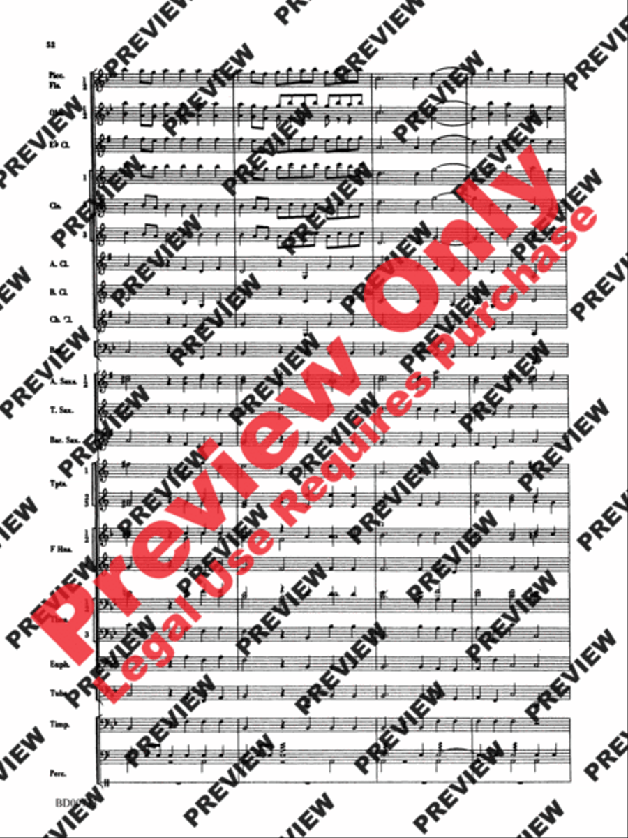 Water Music Suite Water Music Suite Concert Band scores gallery preview page 52