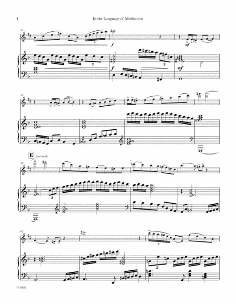 In the Language of Meditation for alto saxophone & piano Alto Saxophone scores gallery preview page 6