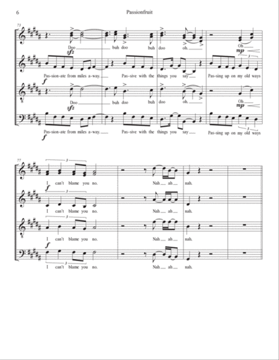 Passionfruit 4-Part scores gallery preview page 6