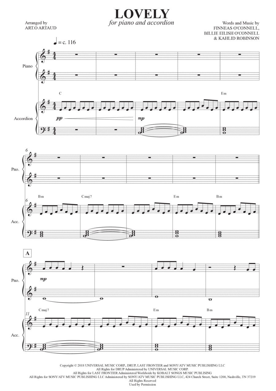 Lovely Lovely Easy Piano scores gallery preview page 1