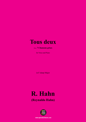 Book cover for R. Hahn-Tous deux,from '7 Chansons grises',in F sharp Major