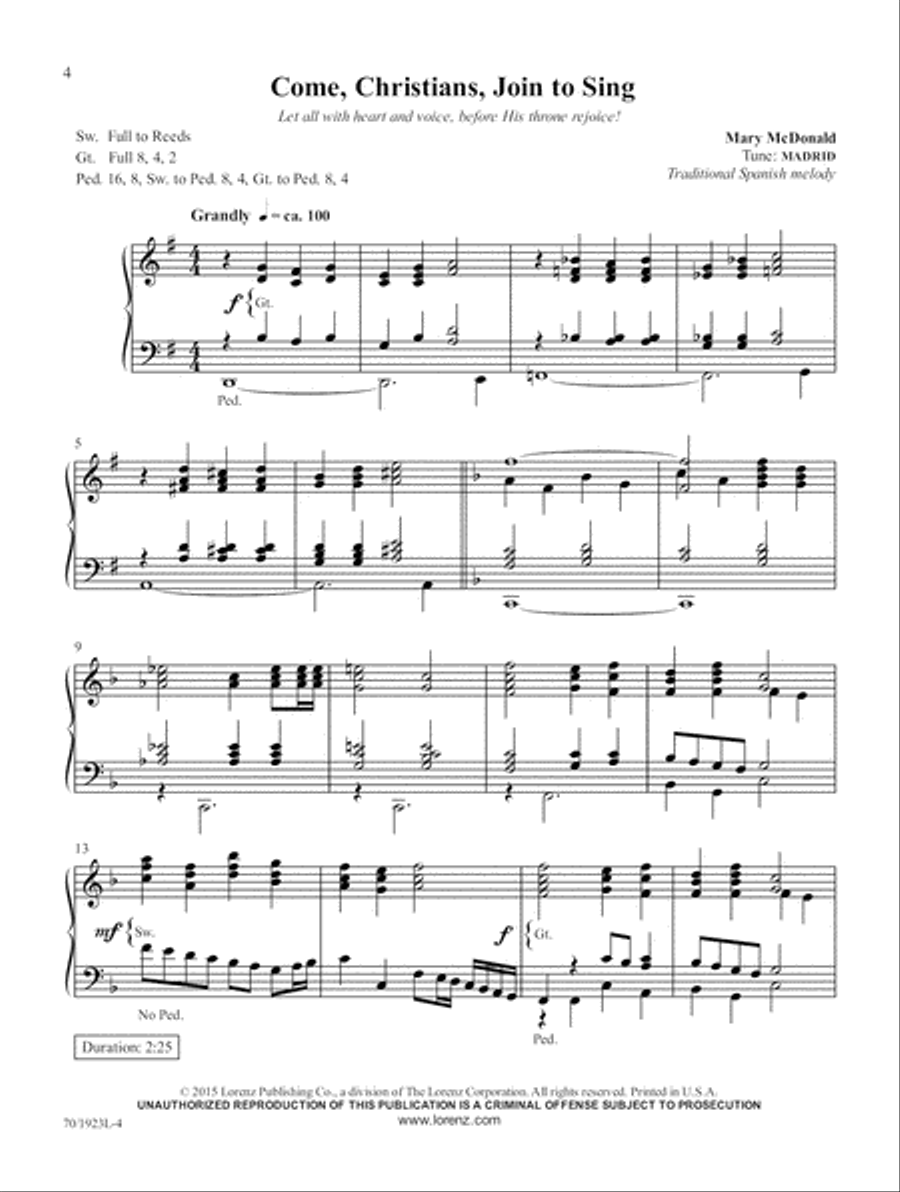 God Gave a Song (Digital Download) Organ scores gallery preview page 4