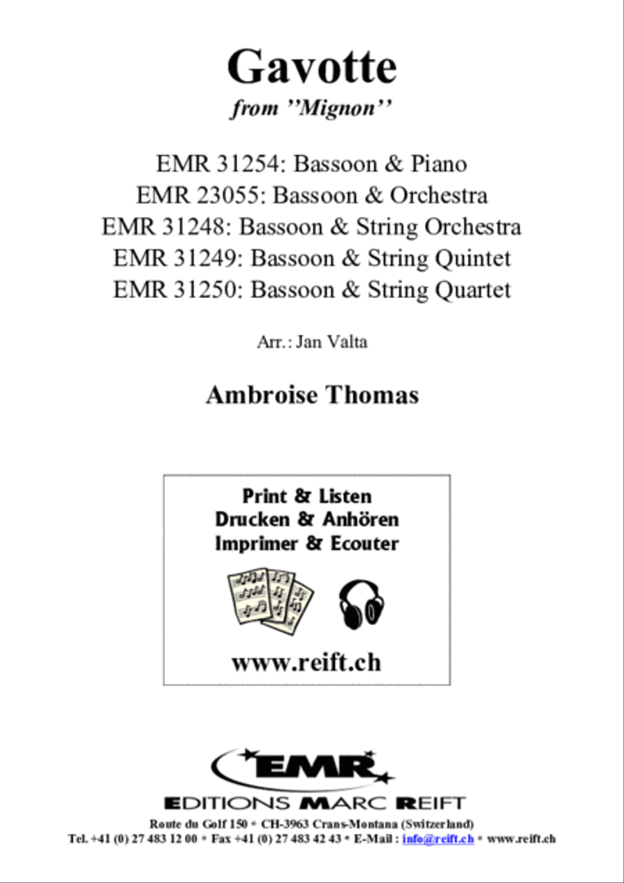 Gavotte Bassoon Solo scores gallery preview page 2