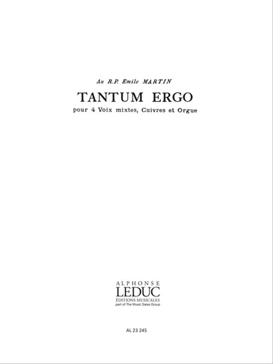 Charpentier Jacques Tantum Ergo 4 Mixed Voices A Cappella 4-Part scores gallery preview page 1