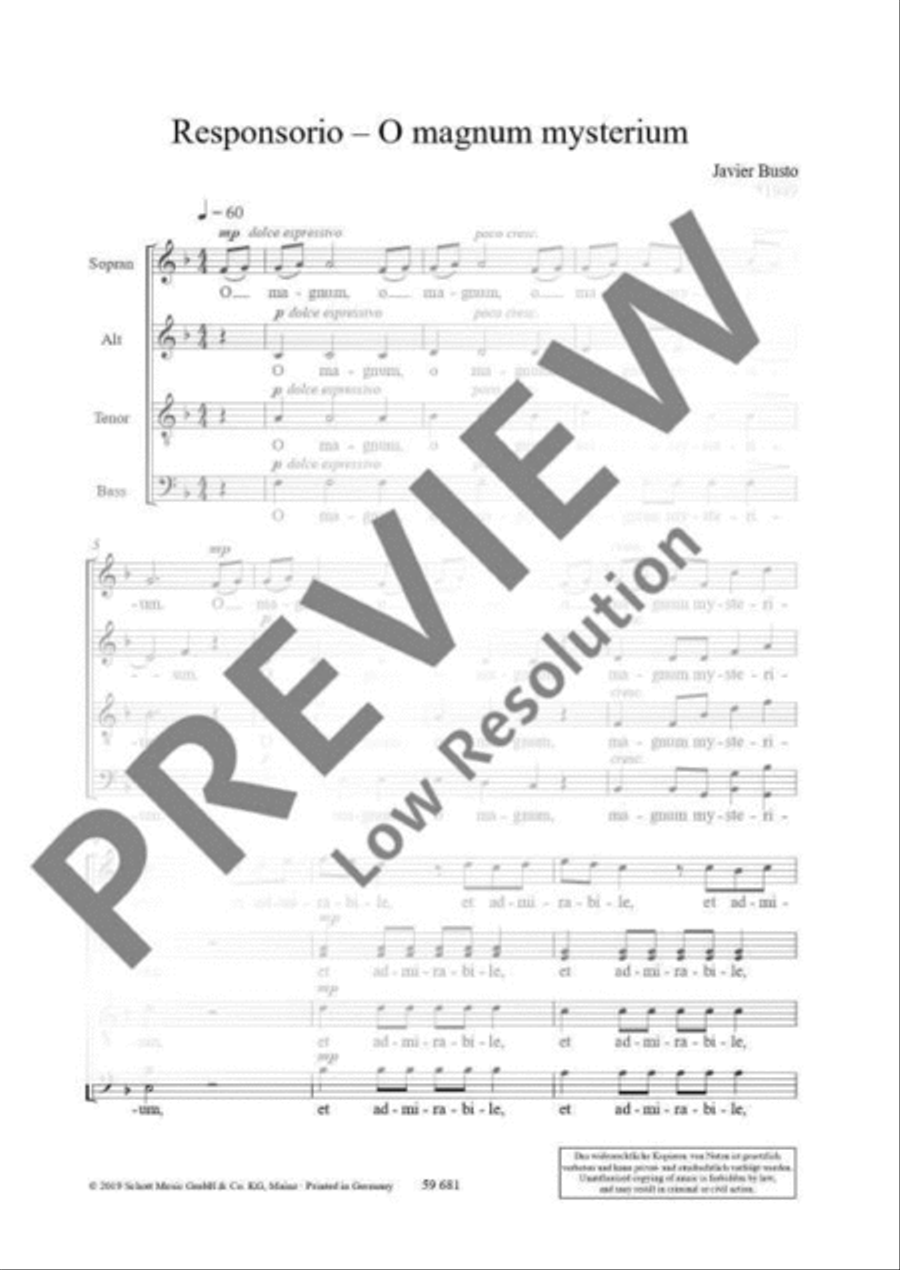 Responsorio - O magnum mysterium 4-Part scores gallery preview page 4