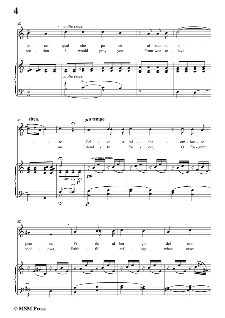 Caldara-Selve amiche,ombrose piante,in a minor,for Voice and Piano Piano, Vocal scores gallery preview page 6