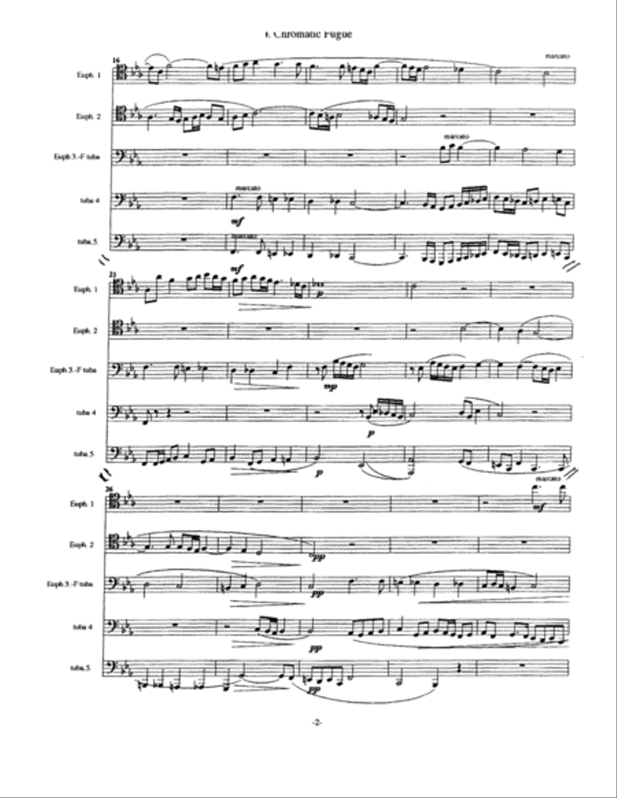 Two Contrasting Pachelbel Fugues Tuba scores gallery preview page 3