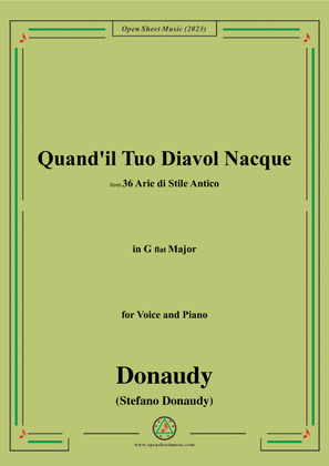 Donaudy-Quand'il Tuo Diavol Nacque,in G flat Major