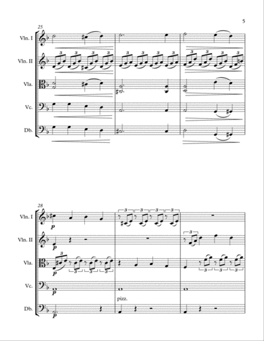 Moonlight Sonata (String Quintet-1st Movement) String Quartet scores gallery preview page 5