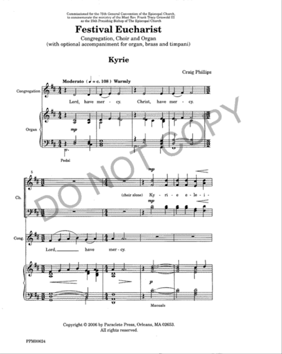 Festival Eucharist (Choral Score) 4-Part scores gallery preview page 2