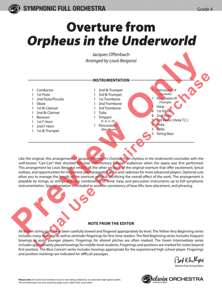 Overture from Orpheus in the Underworld