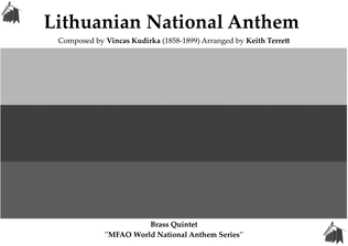 Book cover for Lithuanian National Anthem for Brass Quintet (MFAO World National Anthem Series)