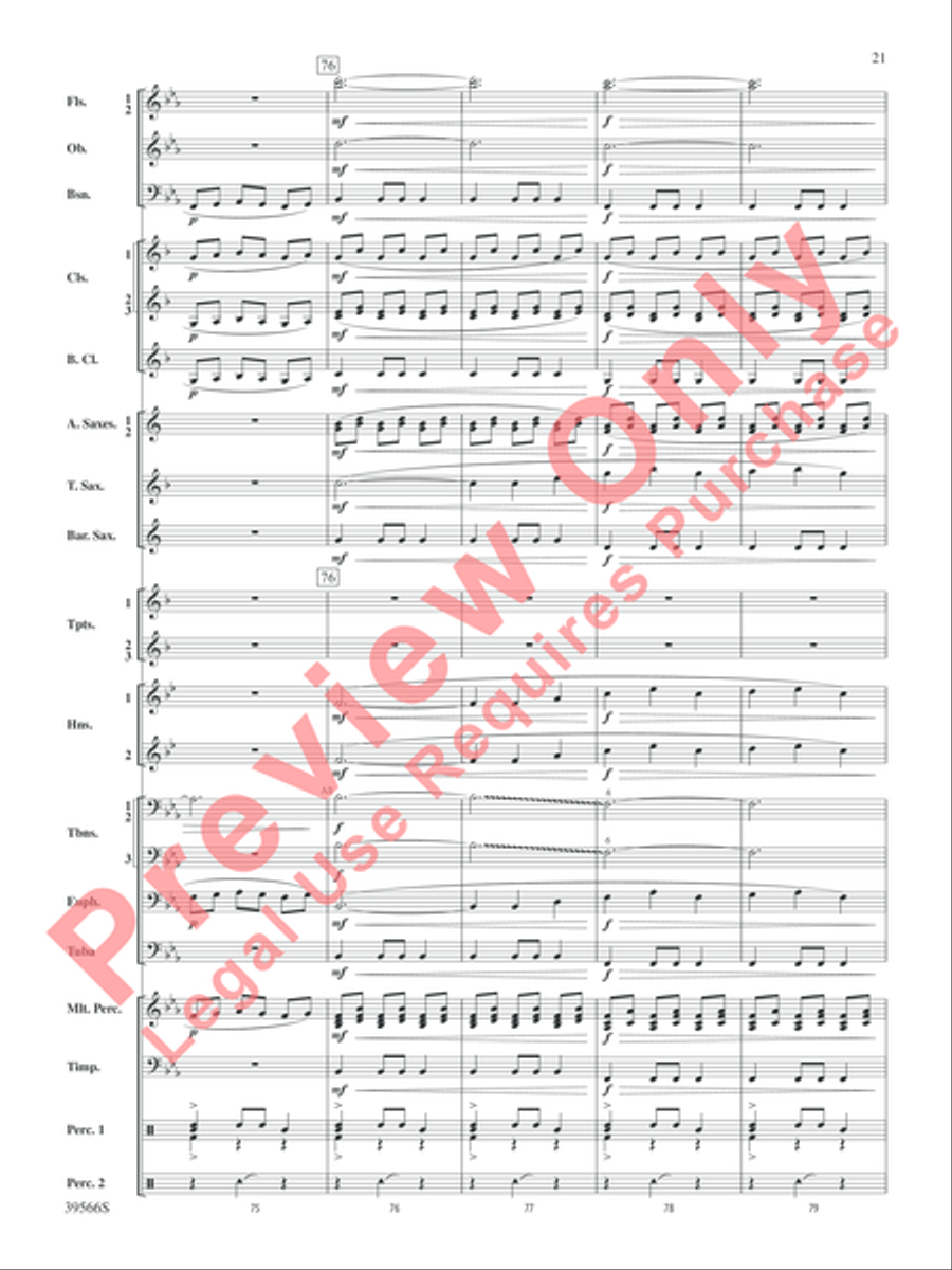At the Movies with Danny Elfman Concert Band scores gallery preview page 22