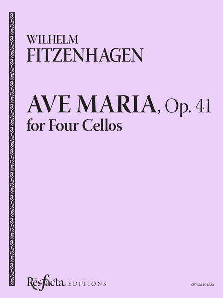 Ave Maria, Op. 41 for Four Cellos image number null