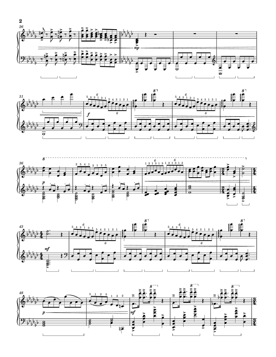 Etude for Piano No. 1 in B-flat Minor, Op. 20 Piano Method scores gallery preview page 2