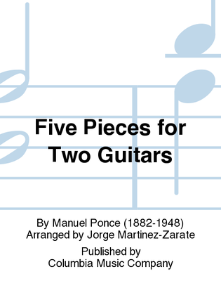 Book cover for Five Pieces For Two Guitars