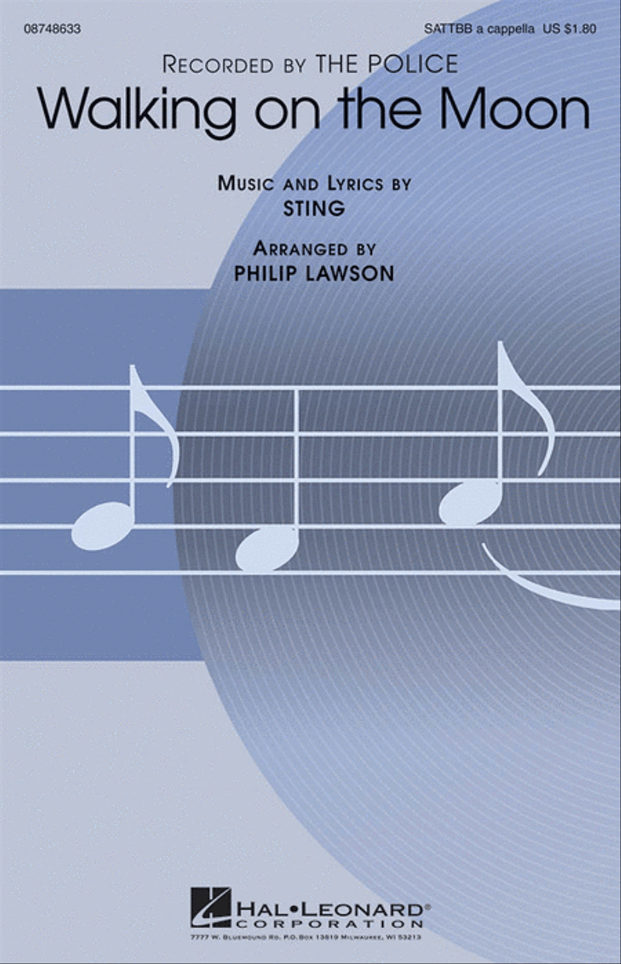 Walking on the Moon A Cappella scores gallery preview page 1