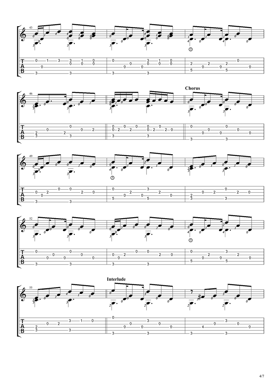 The Only Exception Acoustic Guitar scores gallery preview page 4