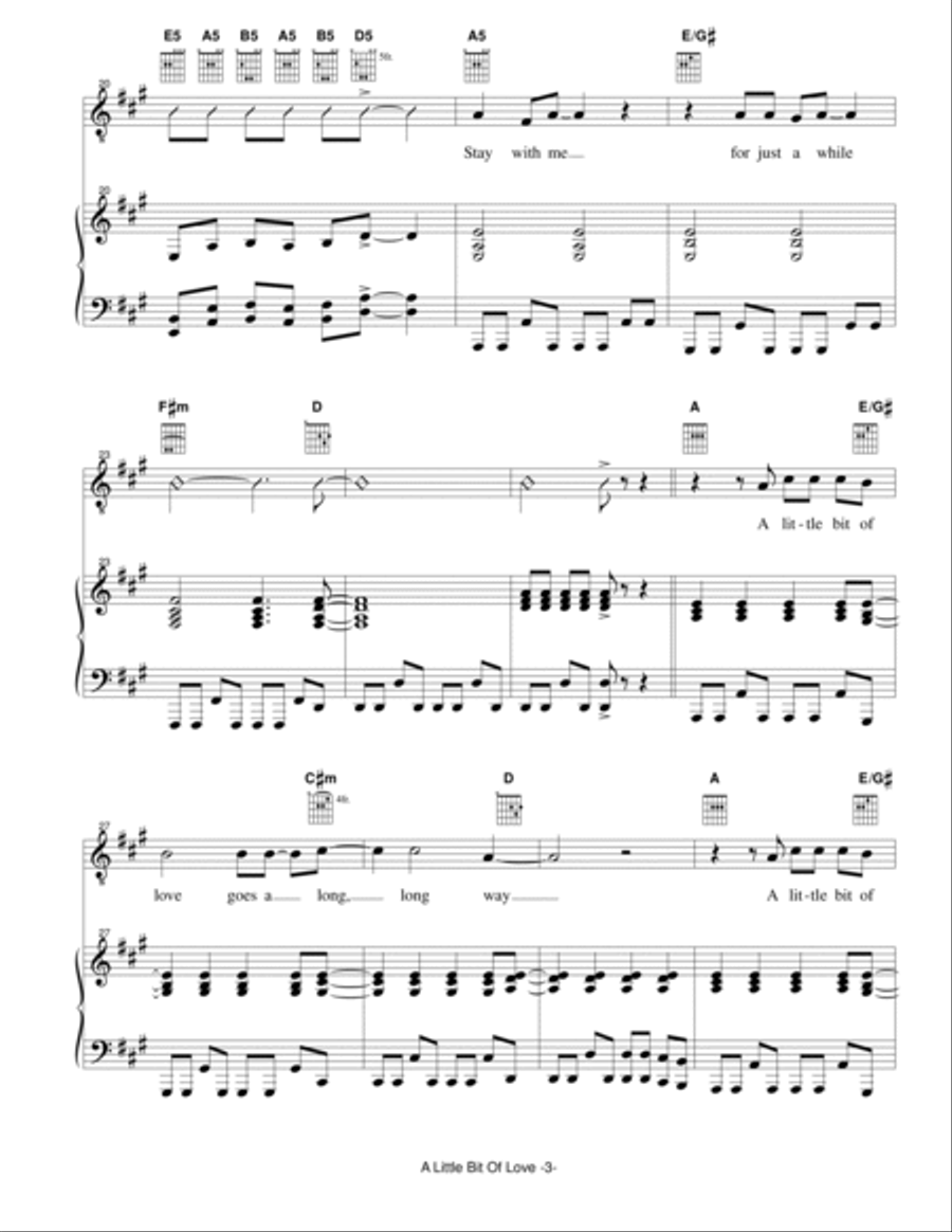 A Little Bit of Love A Little Bit of Love Voice scores gallery preview page 4