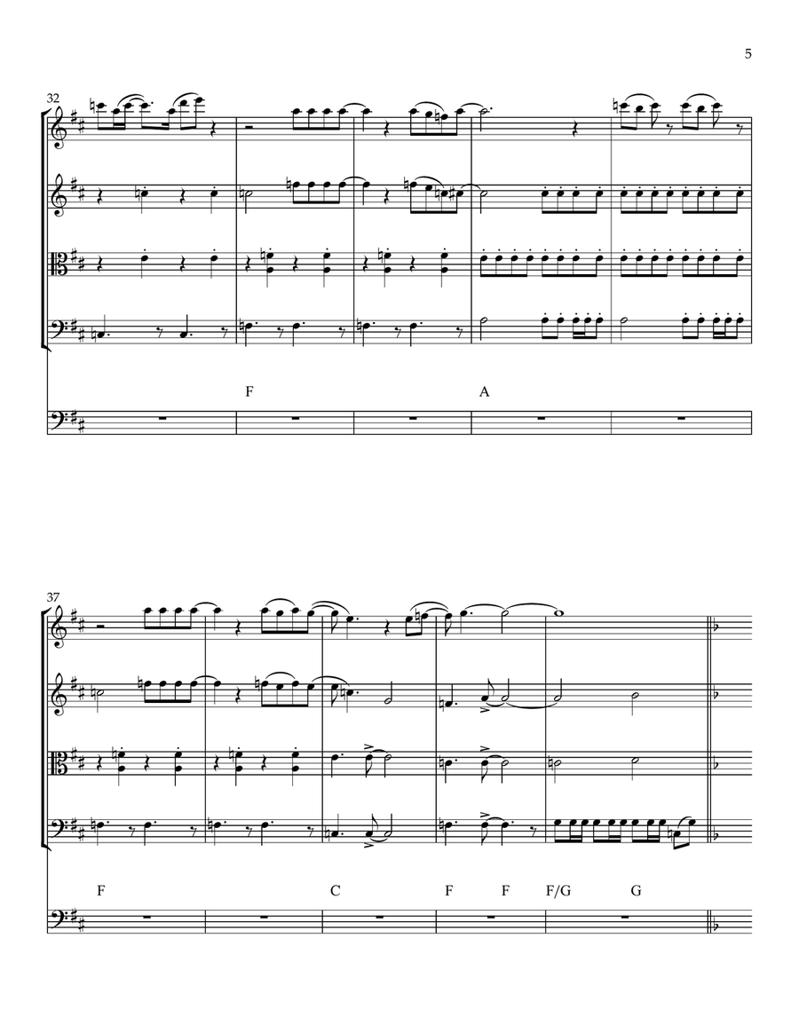 Just You 'n' Me String Quintet scores gallery preview page 6