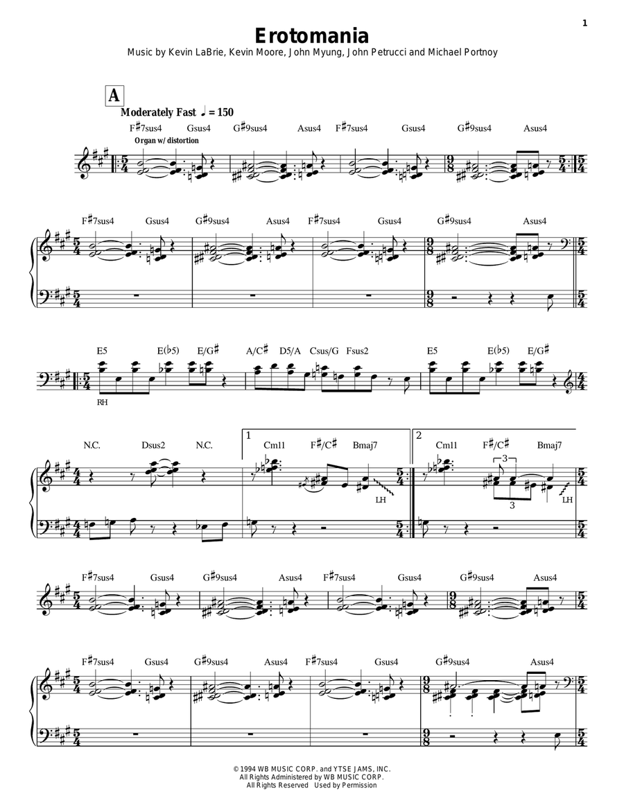 Erotomania Voice scores gallery preview page 1
