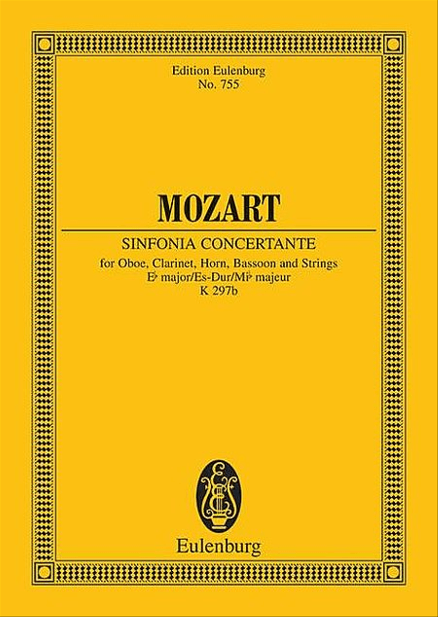 Sinfonia Concertante, K. 297b Clarinet scores gallery preview page 1
