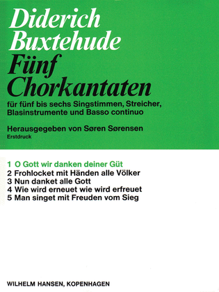 Dietrich Buxtehude: O Gott, Wir Danken Deiner Guet (Score)