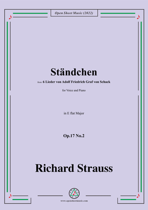 Book cover for Richard Strauss-Ständchen,in E flat Major