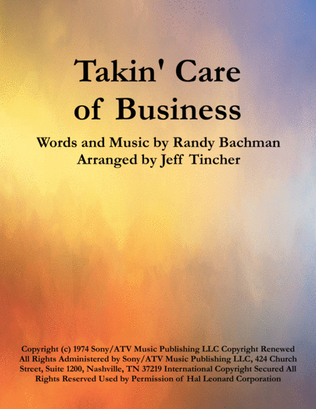 Book cover for Takin' Care Of Business