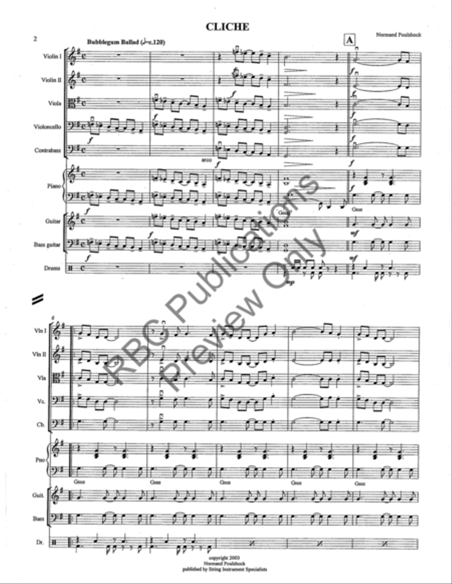 Cliche Cliche String Orchestra scores gallery preview page 3