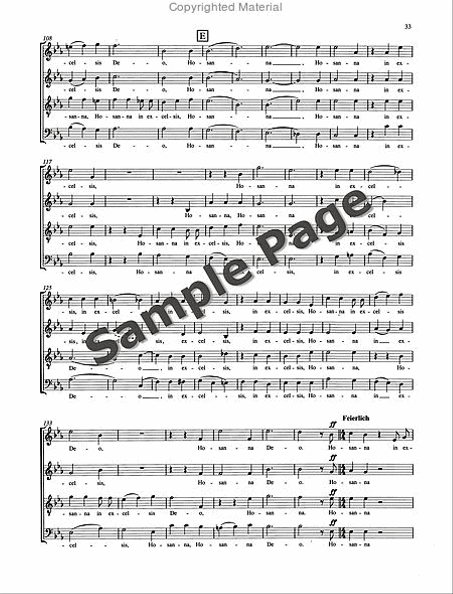 Missa Sacra Op. 147 4-Part scores gallery preview page 34