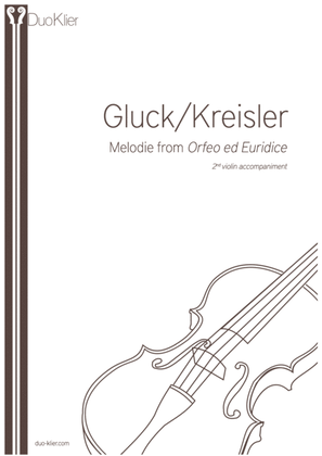 Book cover for Gluck (arr. Kreisler) - Melodie, 2nd violin accompaniment