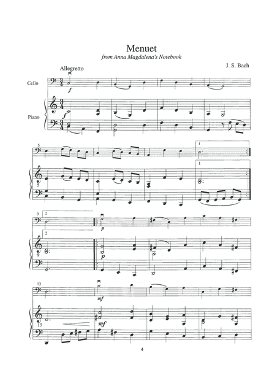 The Student Cellist: Bach Cello scores gallery preview page 5