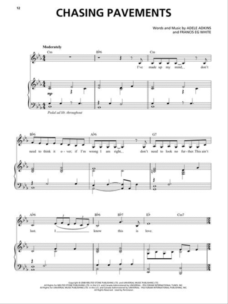 Adele – Original Keys for Singers – 2nd Edition Voice scores gallery preview page 5