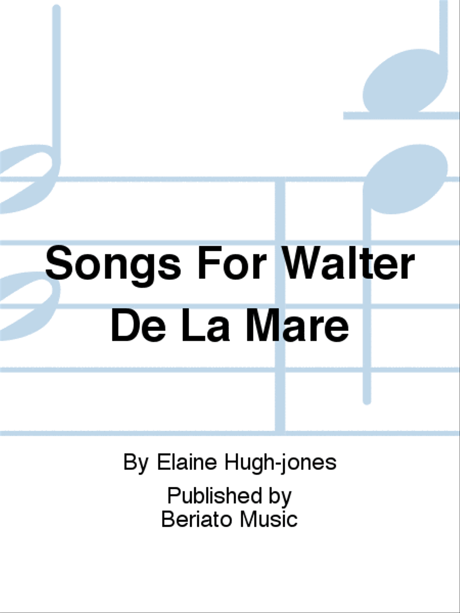 Songs For Walter De La Mare High Voice scores gallery preview page 1