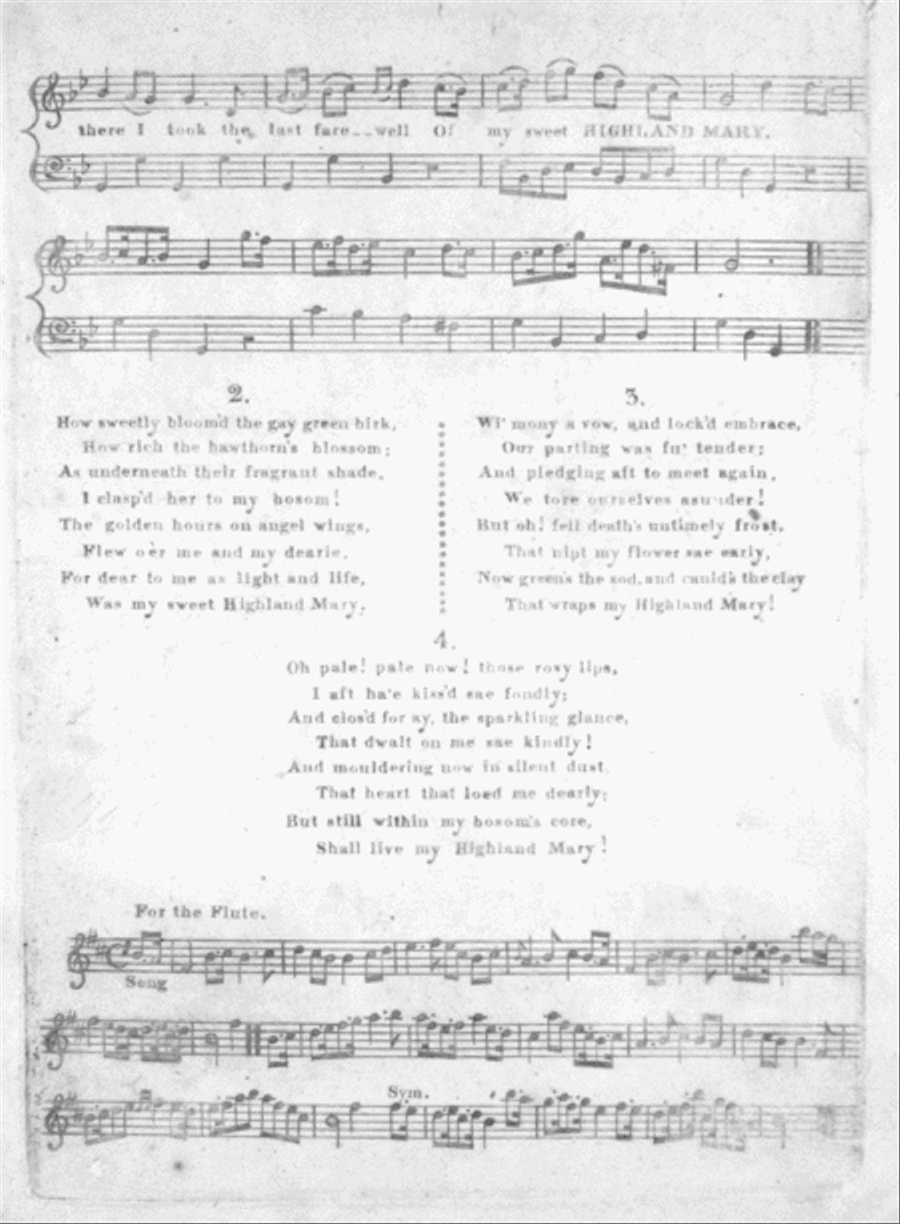 Highland Mary. A Scotch Ballad Flute scores gallery preview page 2