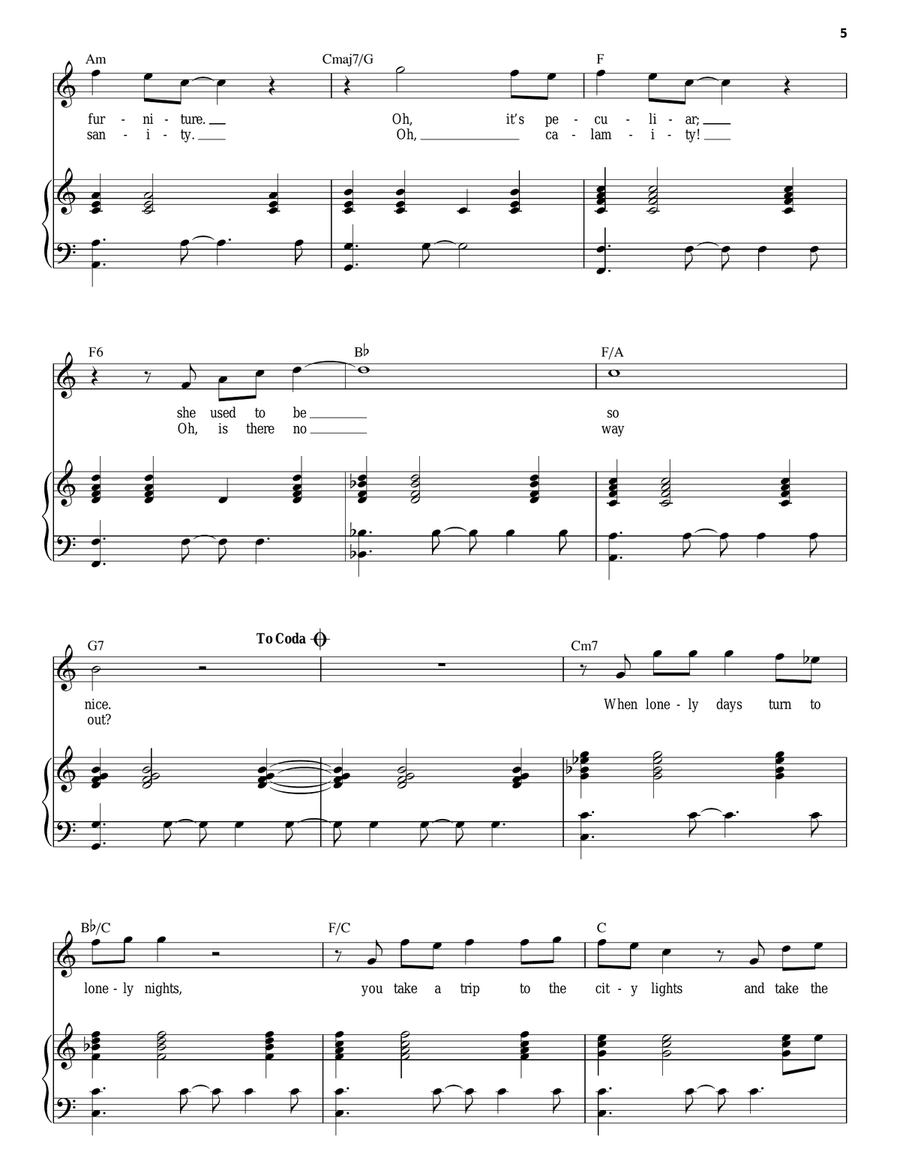Take The Long Way Home Piano, Vocal scores gallery preview page 5