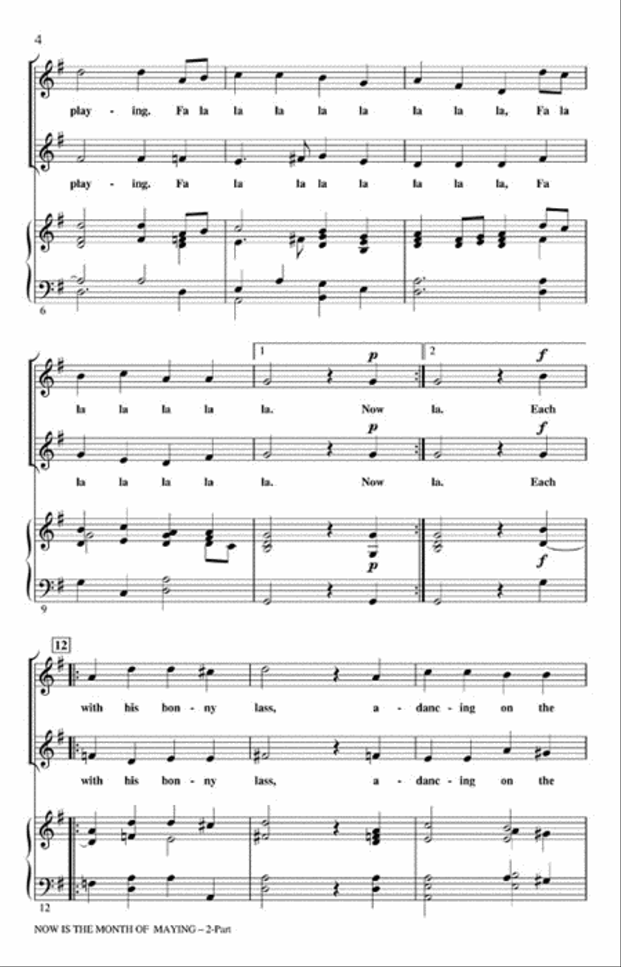 Now Is the Month of Maying 2-Part scores gallery preview page 3