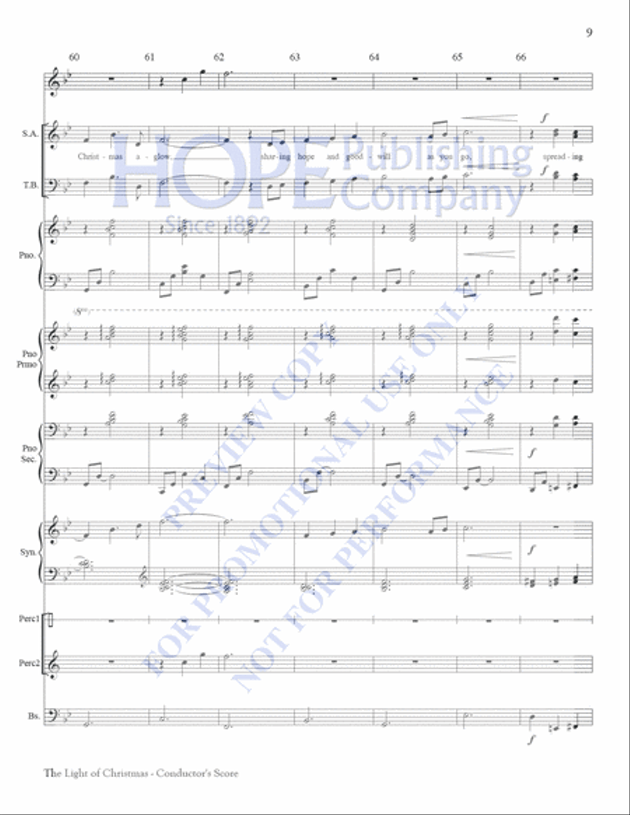 The Light of Christmas Choir scores gallery preview page 10