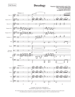 Book cover for Doxology (arr. Sean Paul) - Full Score