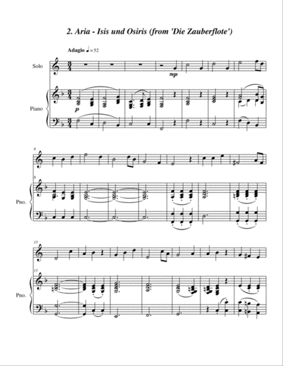 Seven Mozart Art Songs Horn scores gallery preview page 5