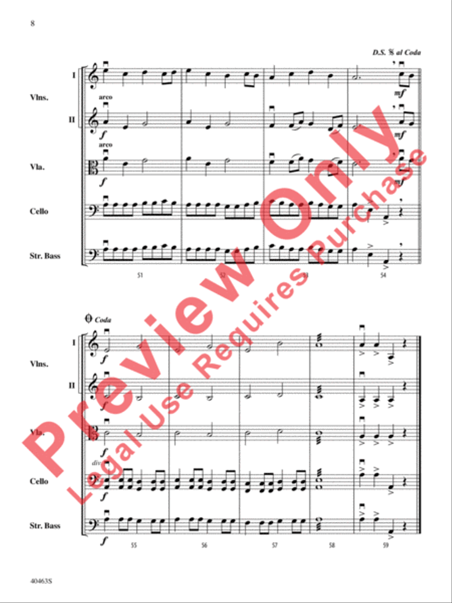 March of the Intrepid String Orchestra scores gallery preview page 9