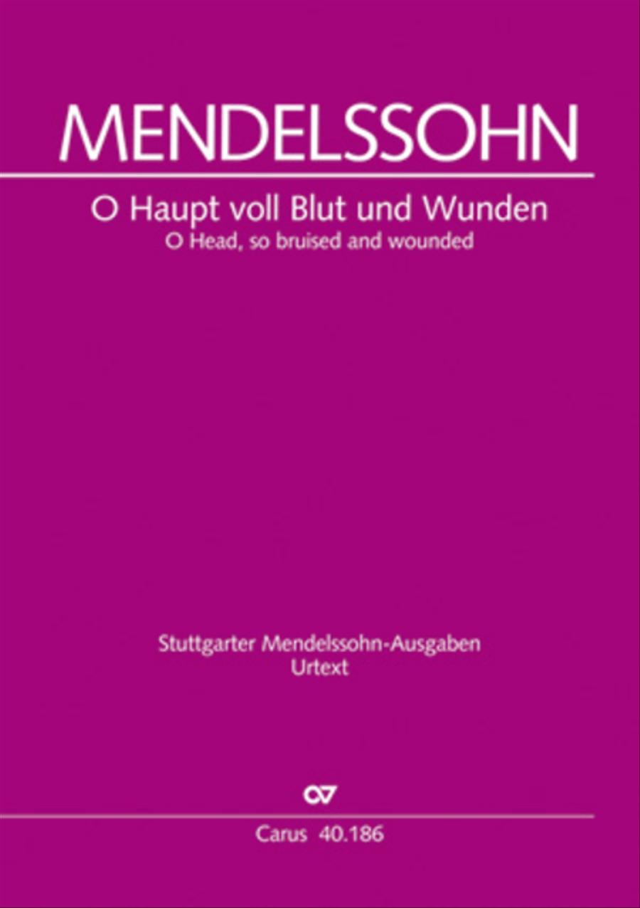 O sacred head, sore wounded (O Haupt voll Blut und Wunden) 4-Part scores gallery preview page 1