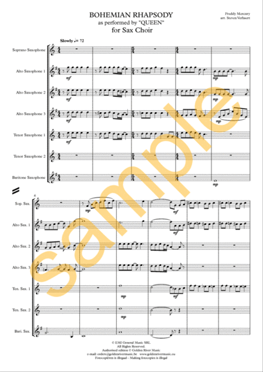 Bohemian Rhapsody - sax choir image number null