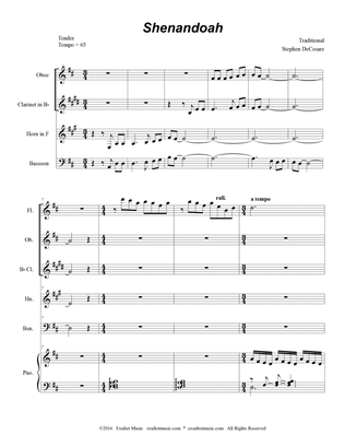 Shenandoah (for Woodwind Quintet and Piano)